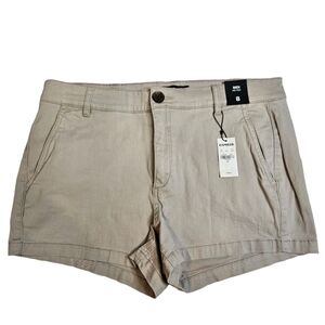 Express Midi Shorts Women Size 8 Khaki NWT